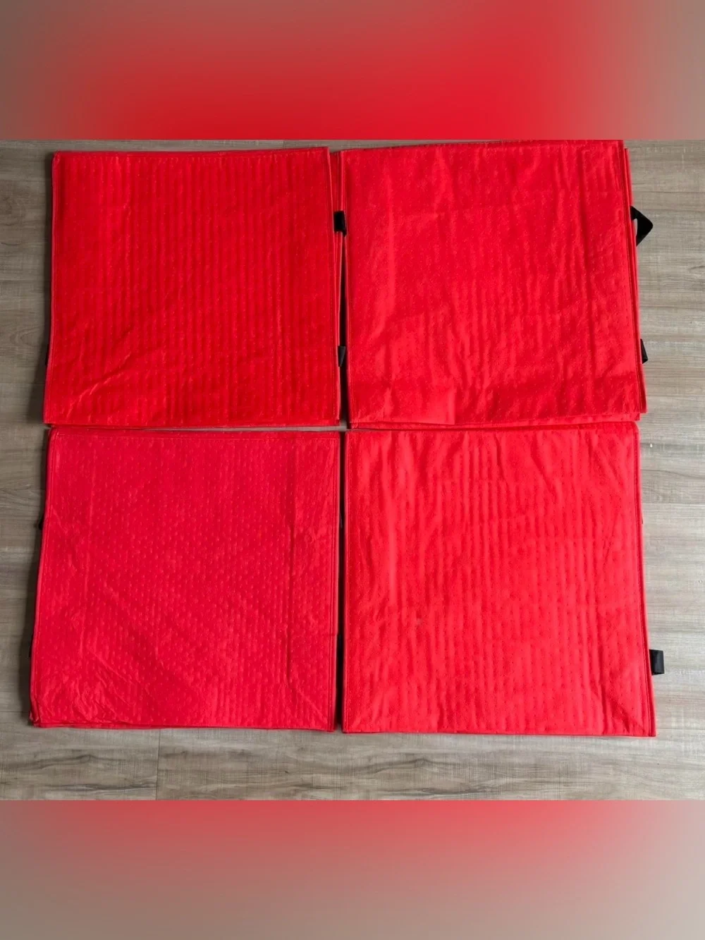 Lot of 4 ~ DOORDASH ~ Large 19x19x5 Insulated Food & Pizza Delivery Bag Tote NEW